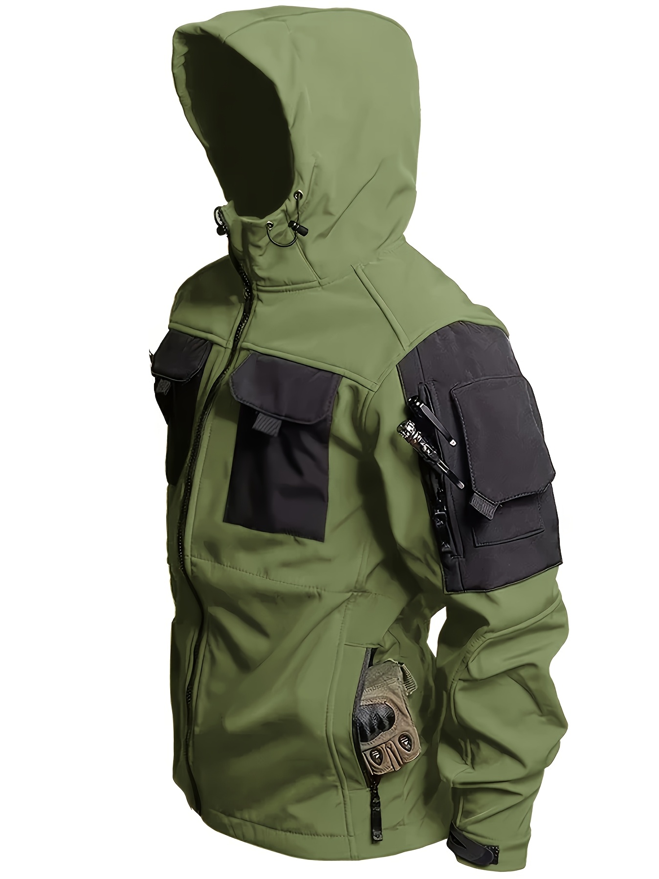 2pcs Men's Thickened Jacket and Pants Set for All-Terrain Hunting