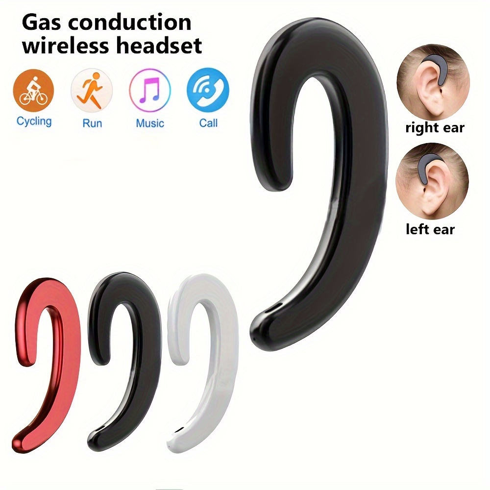 

Wireless Single Ear Hook Headphone With Microphone, Rechargeable Lithium Battery-polymer, Hands-free, Lightweight, Pain-free Design For Business, Office, And Sports Use