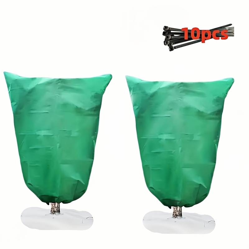 TEMU Ensemble de 2 housses de protection contre pour plantes, sac épais coupe-vent et au gel, convient aux arbres fruitiers/roses/roses