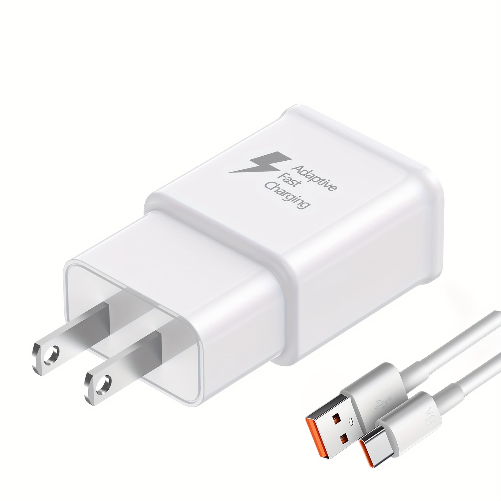 Adaptive Fast Charging Block USB Wall Charger Adapter Compatible with Samsung S25/S24/S23/S22/S22 Ultra/S21/S20/S10/S9/S8/S7/Edge/Note 10   (White, Black, 1/2 Pack)