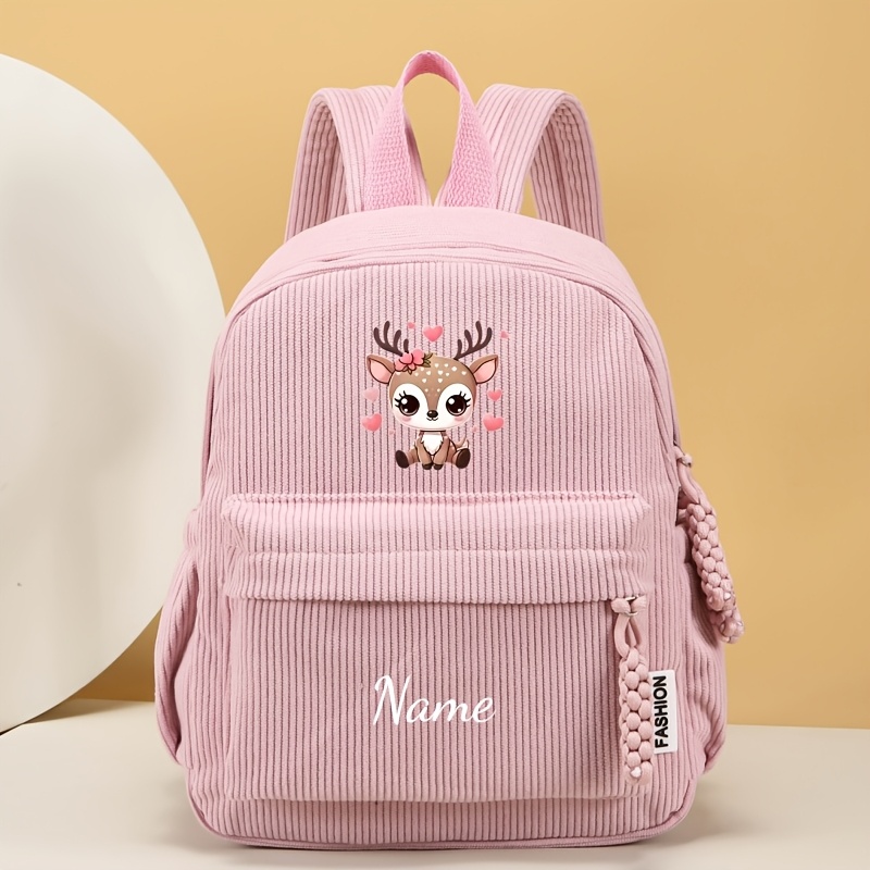 TEMU A Mini Back-to-school Casual Backpack With Customizable Name, Small In Size, Made Of Nylon, Lightweight And Comfortable, Simple And Stylish,