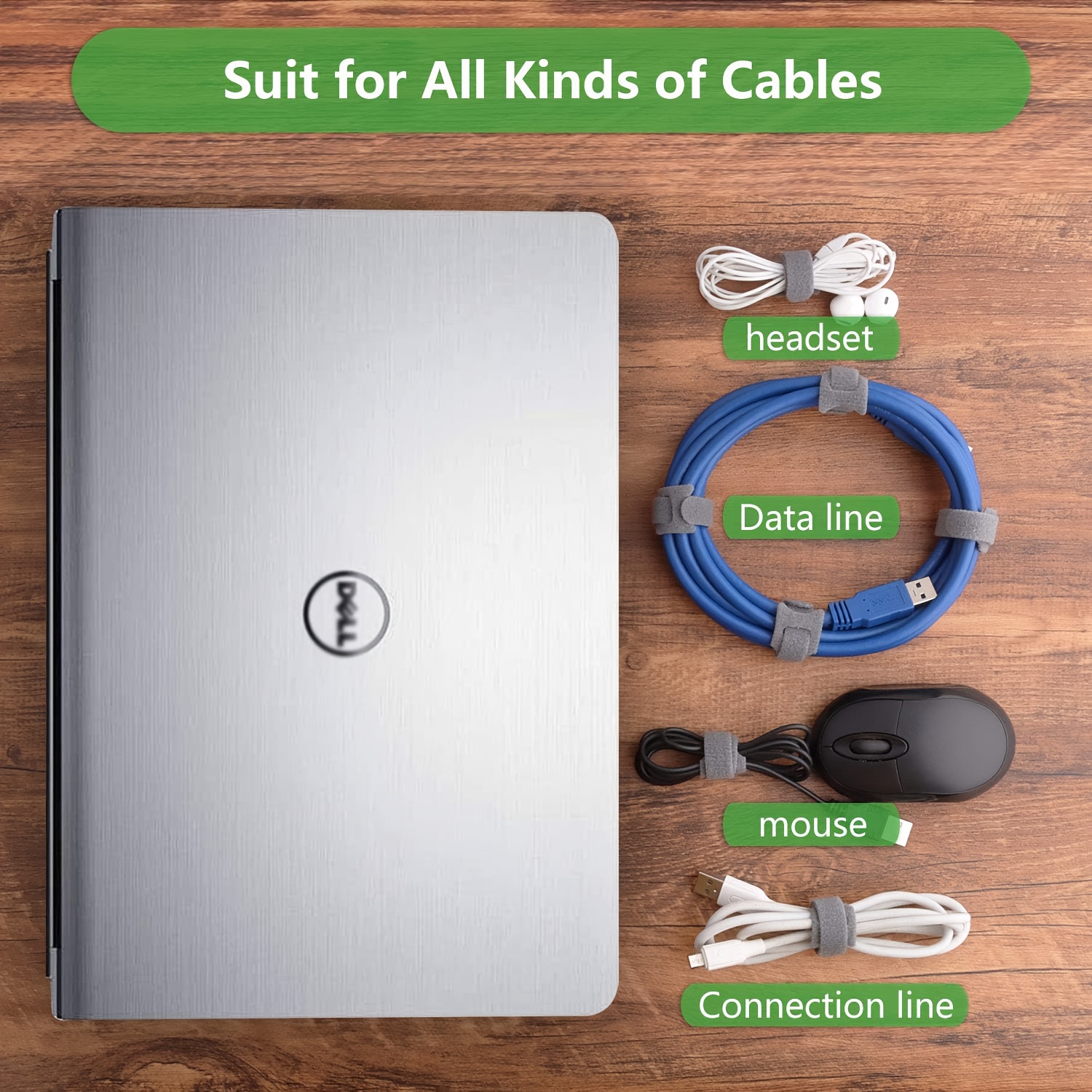 150pcs Reusable Adjustable Cable Ties for Home & Office Organization