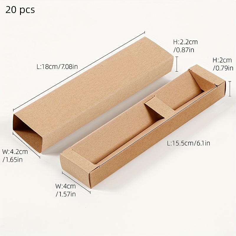 TEMU Lot de 20 boîtes-cadeaux pour stylos en carton noir/blanc/, style tiroir avec plateau intérieur pour stylos vides, pliage facile outil, boîte de