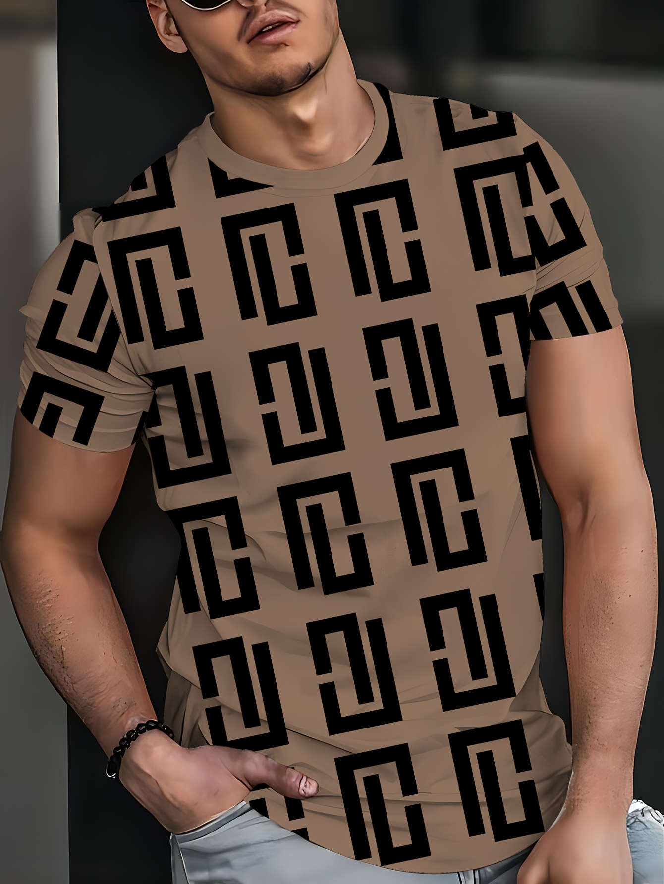 T-shirt homme manches courtes avec broderie