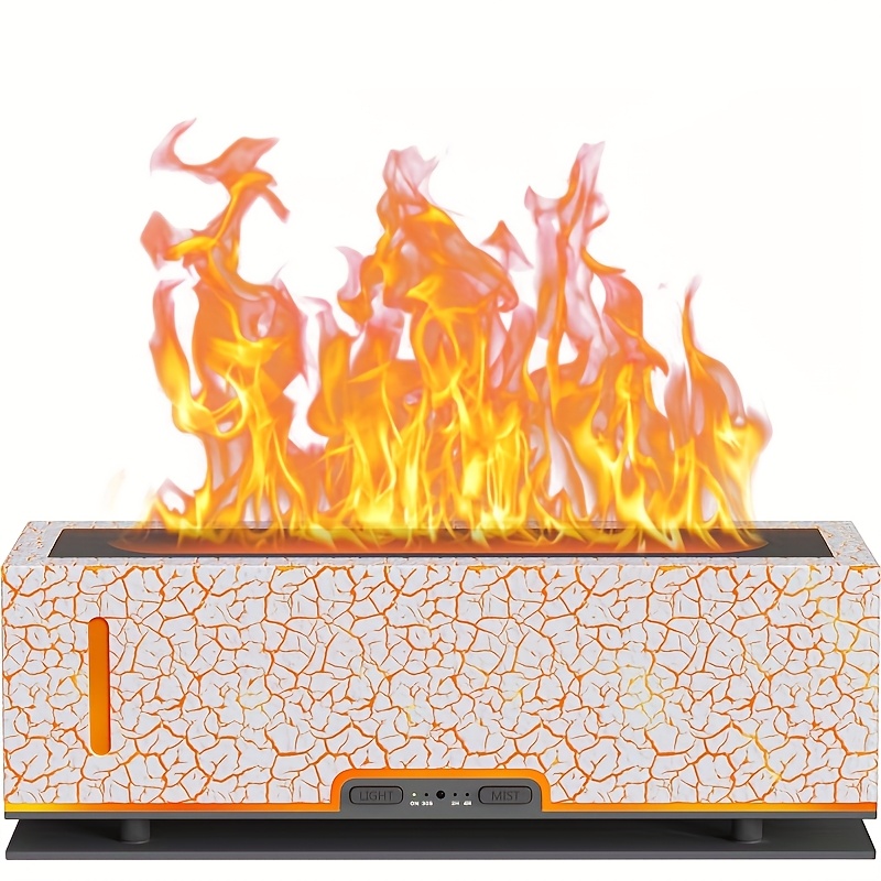 TEMU Flame Crack Diffuser, Flame Diffuser, Humidifier, Diffuser, Suitable For Home, Yoga, Office, Bedroom, Gift