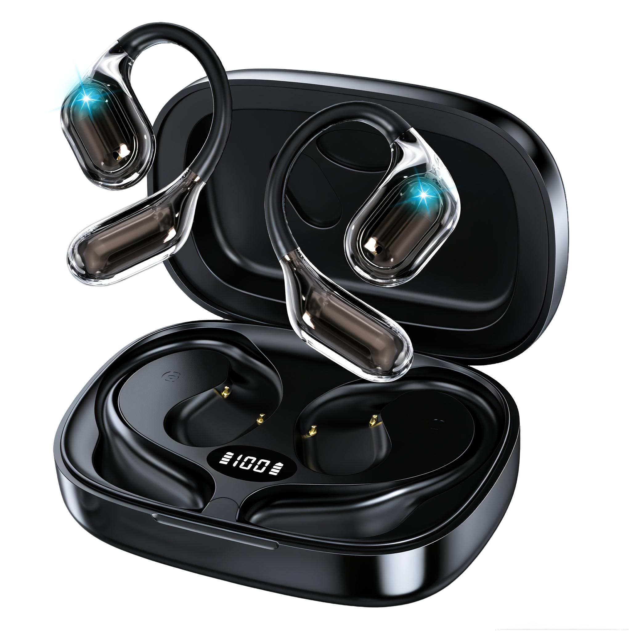 TEMU Ai Translation Earbuds No Subscription, 164 Languages & 0.45 S Instant Real-time Translator, Smart Ai Headphones With Meeting Notes &