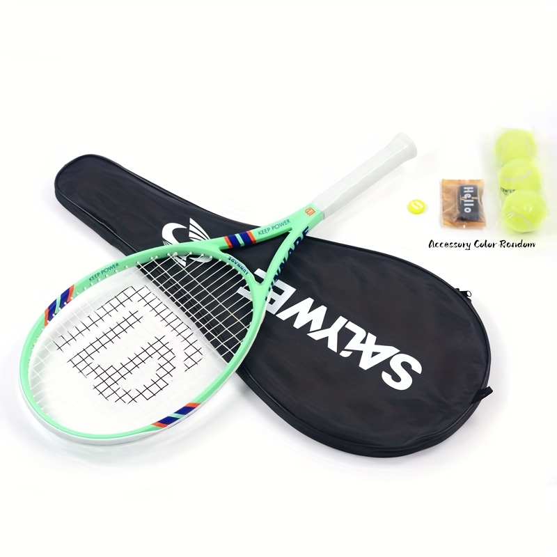 TEMU Salywee Carbon Fiber Tennis Racket, Light Weight Durable Tennis Racket With Bag, Indoor Outdoor Sports Games Tennis Racket With Non-slip Handle
