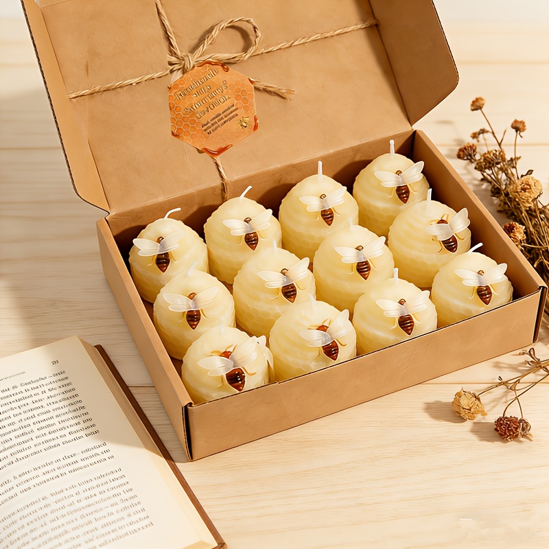 TEMU 12 Pack Of White , 5 Centimeters In Length, With Light Honey Fragrance And Non-toxic Cleaning . Suitable For Wedding Tables, , Holiday Parties,