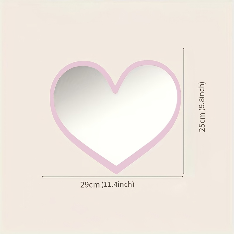 Heart-Shaped Cartoon Acrylic Mirror Wall Sticker
