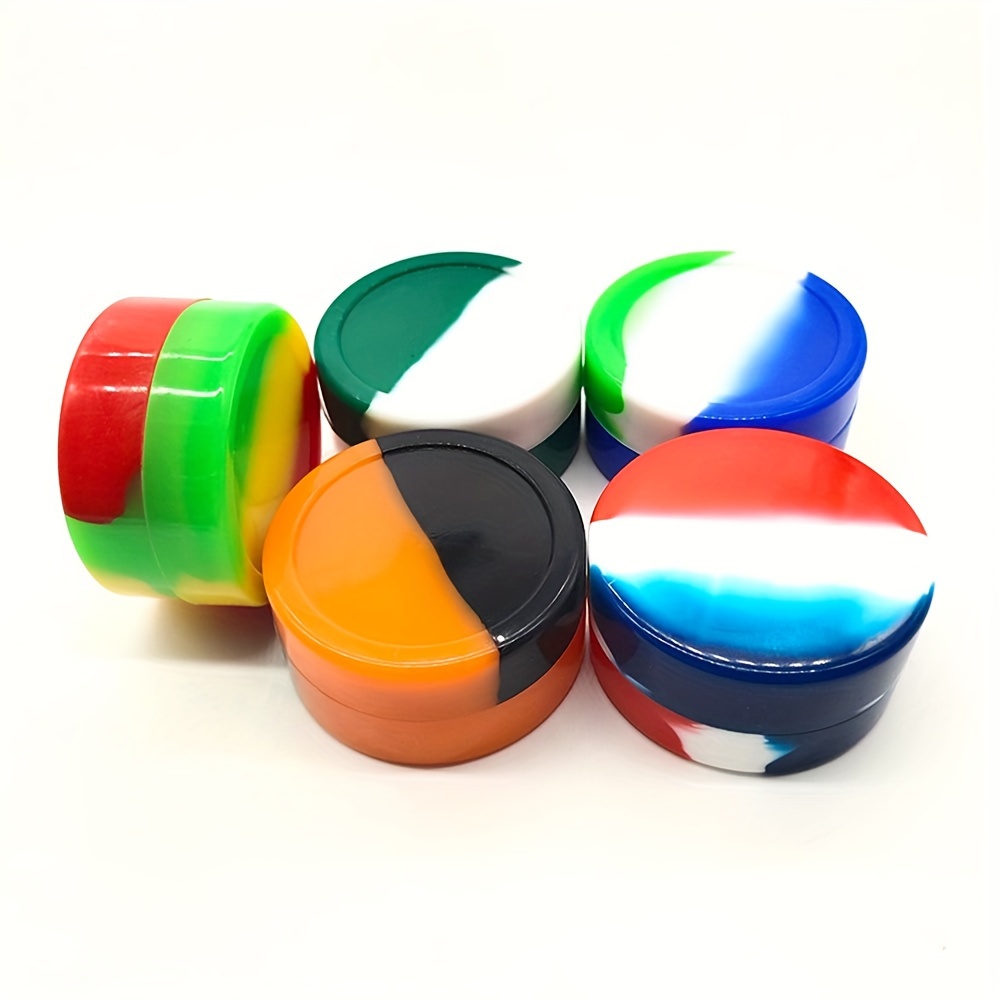 TEMU Mini 3ml 5ml Travel Silicone Wax Jar Container New Style Small Portable Travel 3 5ml Silicone Container Silicone Wax Container 10pcs/bottle