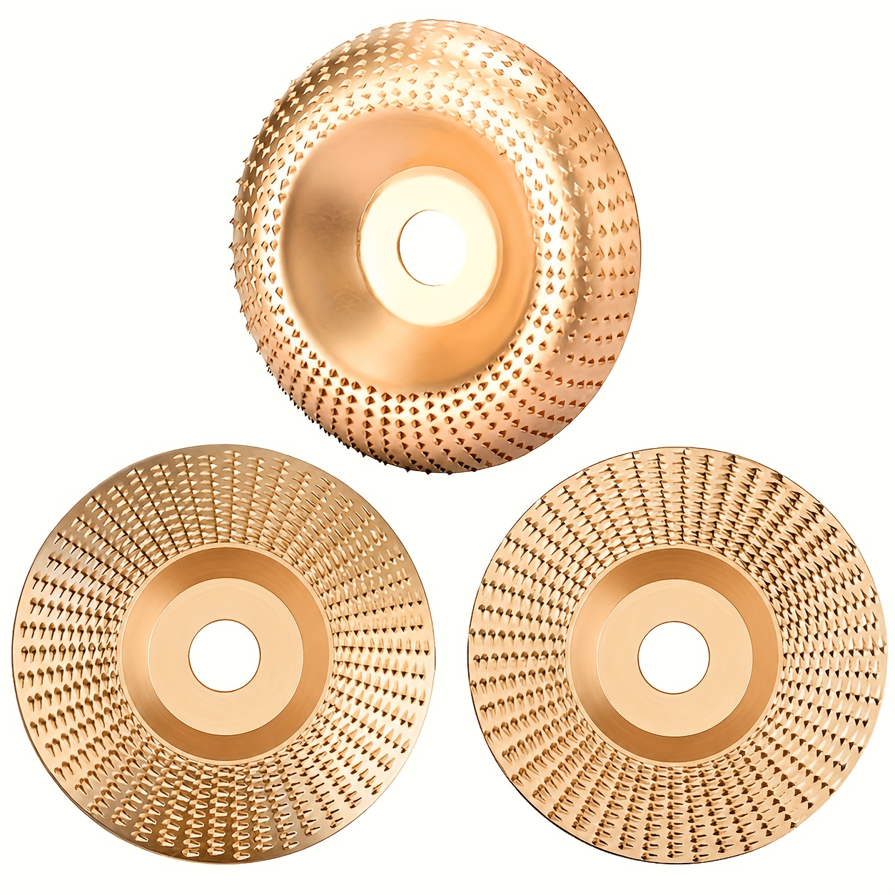 TEMU 3pcs Grinding Wheel Wood, Rasp Disc (100mm X 16mm Diameter), Wood Hard Grinding Wheel, Grinding Wheel, Carving Tool, Angle Grinder