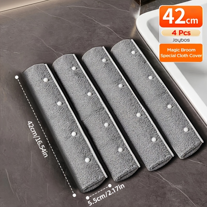 TEMU Housses de rechange en tissu pour balai-raclette Joybos, tampons de rechange en pour humide et sec, housses de tête de balai amovibles et