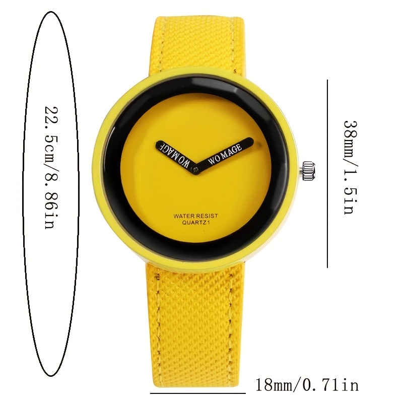 womens minimalist quartz watch with pu strap   two hand   wristwatch elegant strap for casual professional wear hands for daily   Product details 4