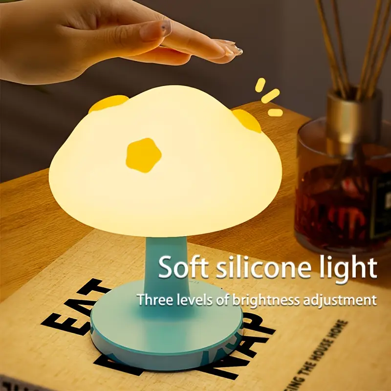 1pc cloud led smart light usb rechargeable night light 3 level dimmable lighting 3 level brightness adjustable decorative light cute sleep bedside light suitable for bedrooms living rooms and holiday gifts bedroom room decor modern night light ambient lighting silicone light usbpowered light adjustable brightness interior design lovers home Product details 3