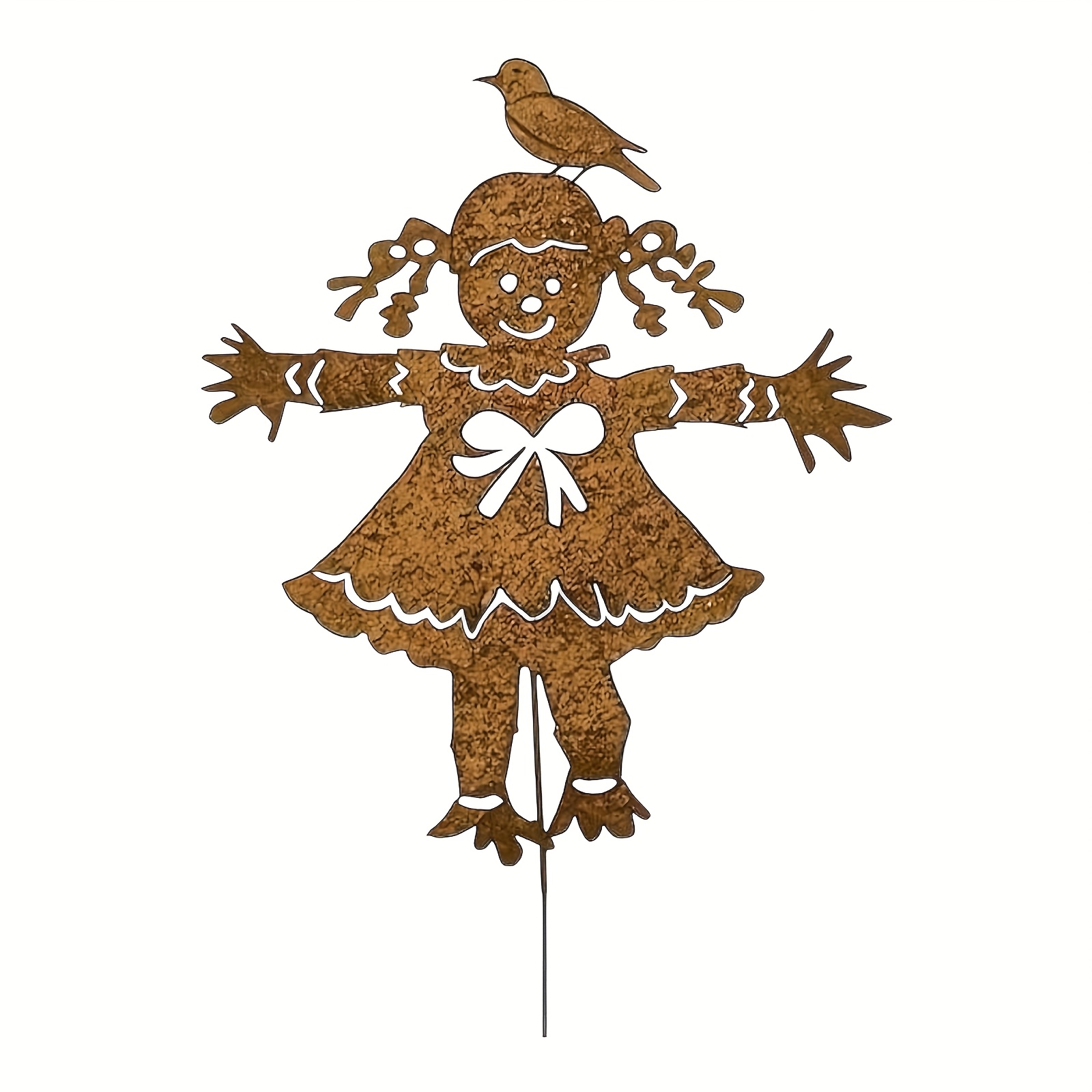 Image of New And Girl Silhouette Garden Signs. Outdoor Metal Courtyard Art, Perfect For Lawns, , And Gardens. Add To Your Outdoor Space