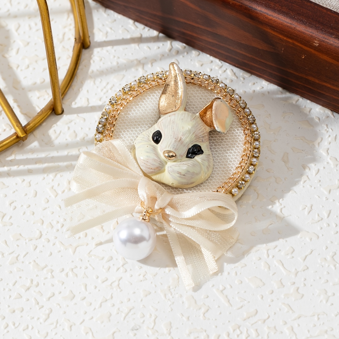 TEMU 1 pieza, Broche para mujer de estilo elegante y , diseño de de tela a , aleación de adorable con esmalte de goteo, incrustación de pedrería ,