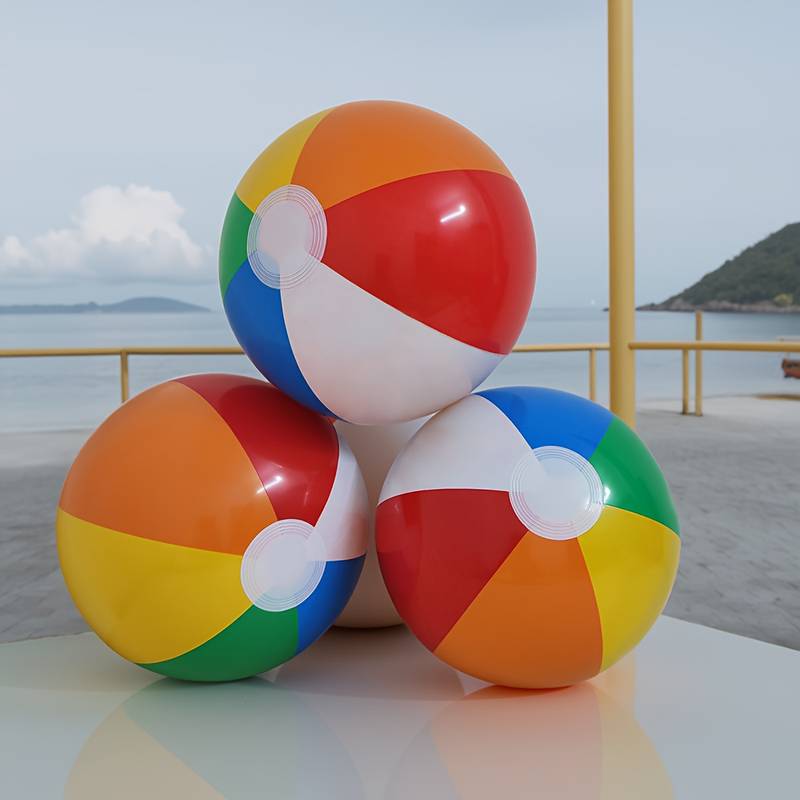Lot Of 3 Large RI Beach Balls – 20 Inches, Perfect For Pool, Party, Carnival Fun