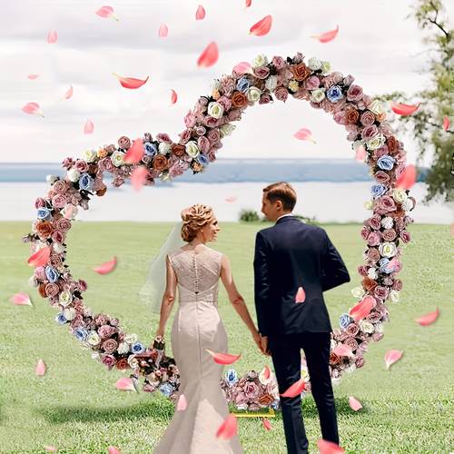 heart shaped metal wedding stand shaped party arch frame used for birthday parties graduation ceremonies weddings and background decoration of bride photos