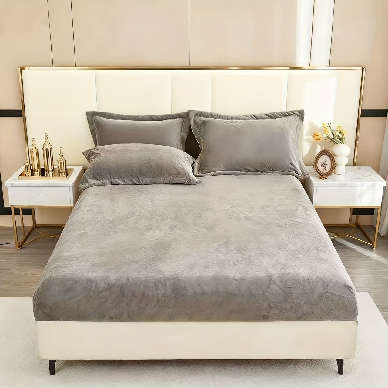 Thickened Velvet Bed Skirt (pillowcase Not Included) Single | Thickened Lock Temperature Suitable For 5-30cm Mattress Dormitory | Home Bedroom | Hotel Apartment | Rental All