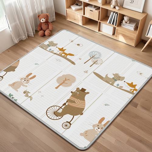 foldable baby play mat measuring 50x50 inches and 0 4 inches thick suitable for infants and toddlers this safe foam play mat used with a 50x50 inch playpen is a reversible portable baby floor mat