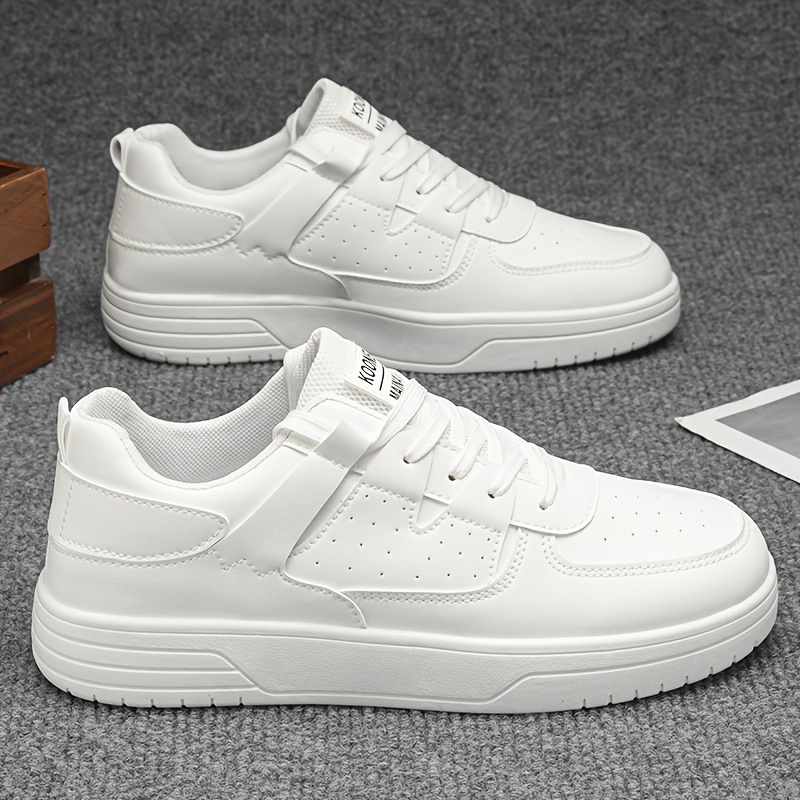 E-shop [Sneaker] Ein Paar Herren Freizeit Street Schuhe - Low-Top Schuhe in Unifarben mit Schnürung, geeignet für Damen und Herren, leicht, weiche
