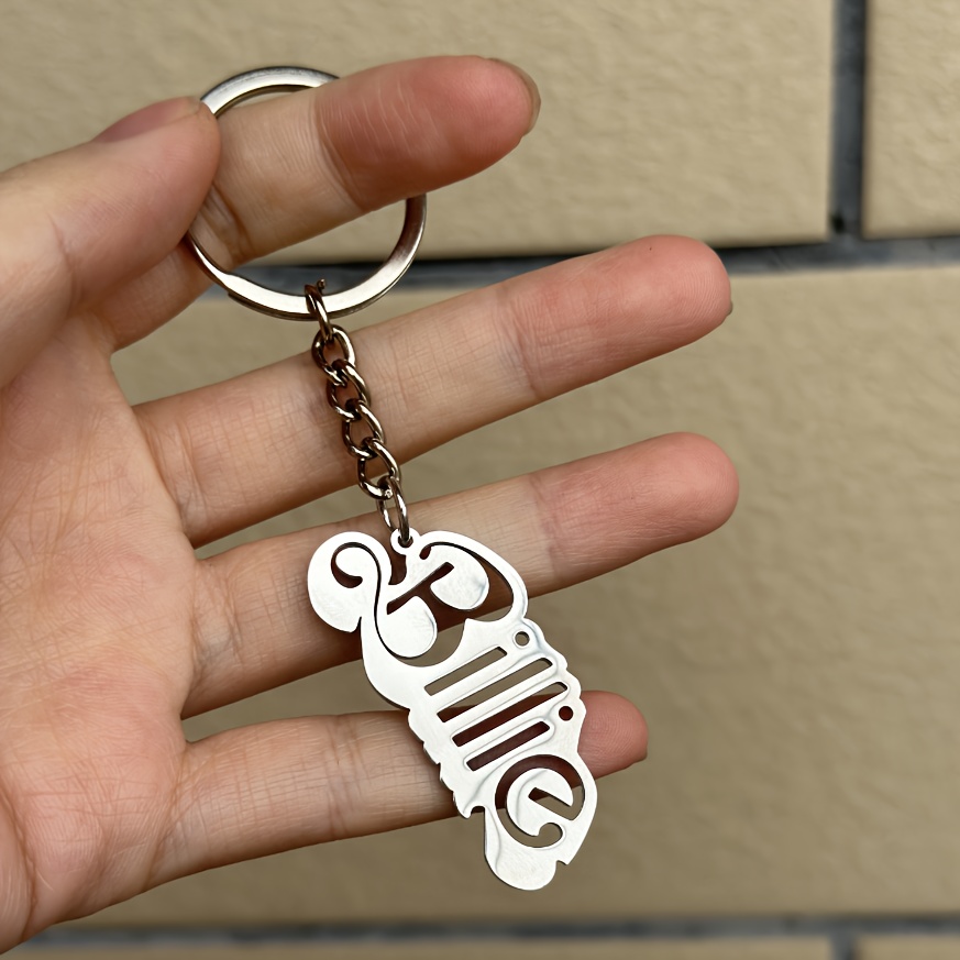 

A Stylish Hollowed-out Letter Keychain, A Keyring Featuring Music Artist, For A Perfect Birthday Gift.