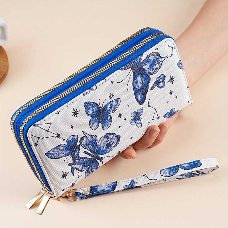 Image of Women's Wallet 2025 New Style Long Double-row Zipper Phone Pouch, Large Capacity Double-layer Clutch, Korean Style Handbag