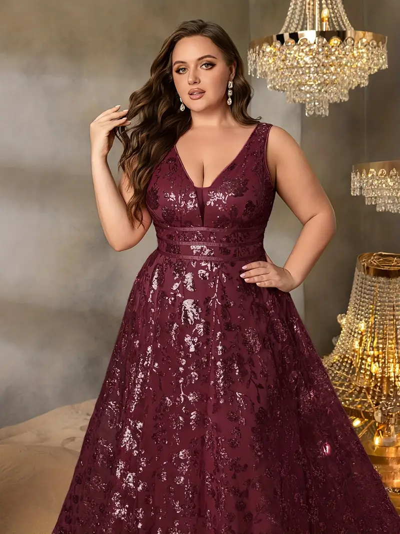 wine red sequin dress Wine Sequin Maxi Dress With Slit