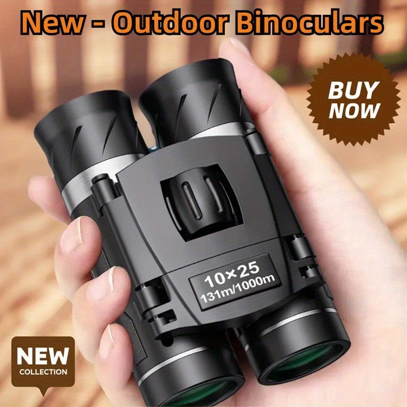 [hd Binoculars 10x25] Powerful Hd Long Range Binoculars | Portable Folding For Outdoor And Camping