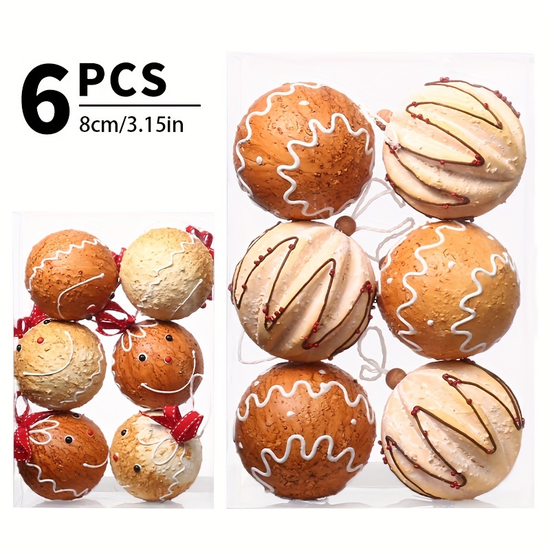 

6pcs For Man Christmas Ornaments Set, 3.15" - Foam For Decoration - For &