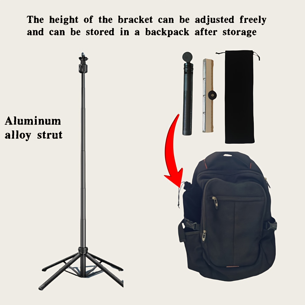 bracket camping light camping light 4 color adjustable temperature portable camping light with 1 75 meter bracket storage bag and flashlight used for power outage charging light camping light maintenance hiking Product details 8