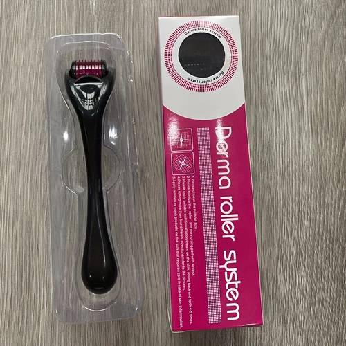 needle beauty device 0 25mm roller home use light beige manual roller facial and body microcrystalline care skincare tool