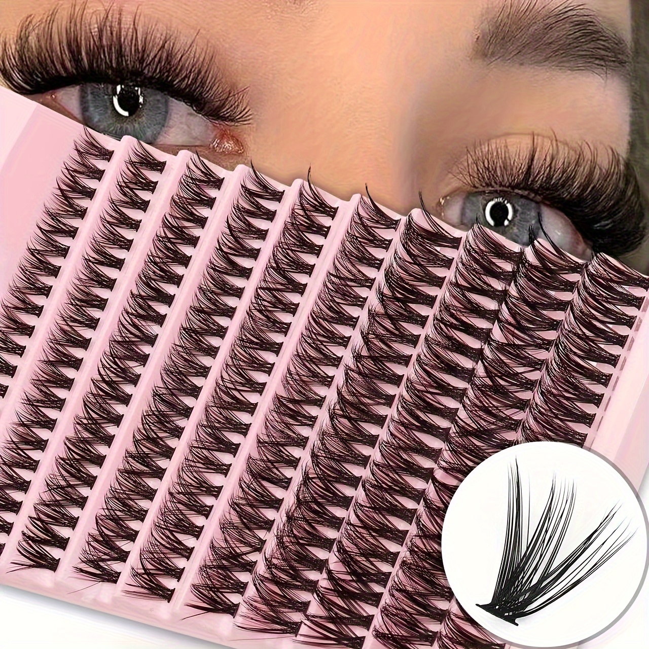 

200 Pieces Mink Hair Cluster Lashes, 3d Volume Diy Extensions For Light/heavy Makeup, Natural Look, Individual False Eyelashes For Daily & Party Use At Home