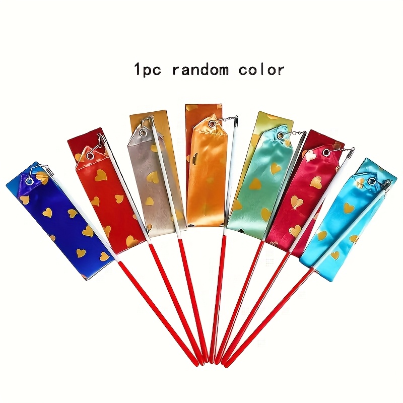 TEMU Streamers de gymnastique scintillants de couleur aléatoire avec bâton de danse rotatif - un streamer de danse coloré avec des , parfait pour la