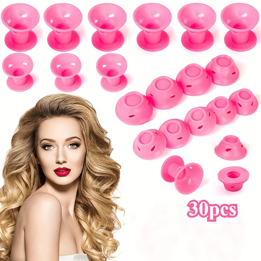 

30pcs Hair Curlers Set, Mushroom-shaped Curling Tools, Spiral Curling Styling Kit For All Hair Types, Ideal For Business And Daily Use - And Remove - Suitable For All