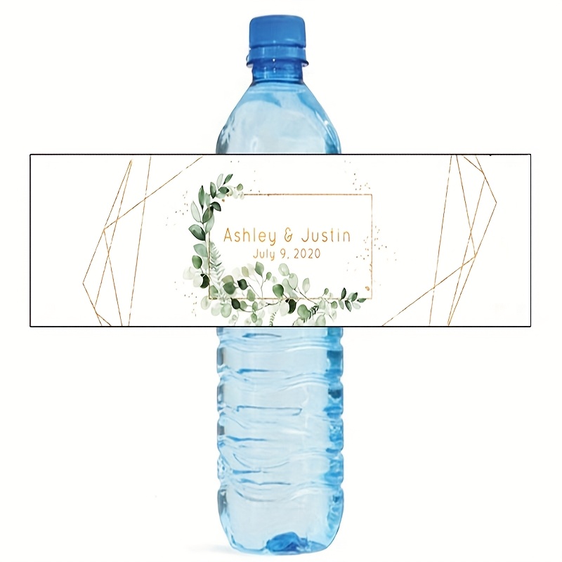 TEMU Personalized 20-80pcs Celebration Labels, Custom Bottle Stickers, Personal Name And Text Decals For Birthdays, Weddings, Fashionable, Colorful,