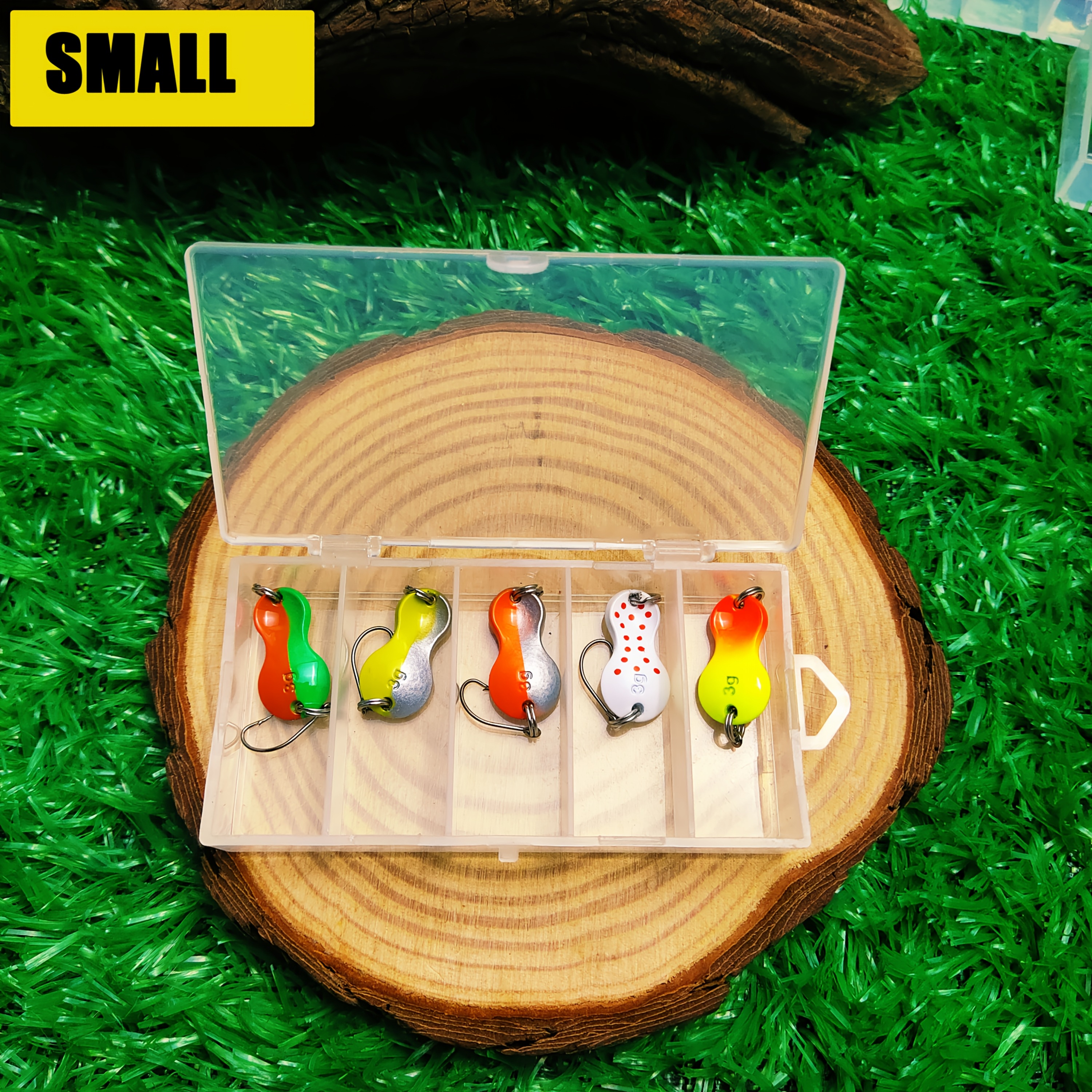 E-shop 5 Stk./Box, 3 Größen Micro Metall Pailletten, Hyperbolische Kürbis Pailletten, Metall Pailletten, Long-Throw Köder, Simulationsköder, Fischköder