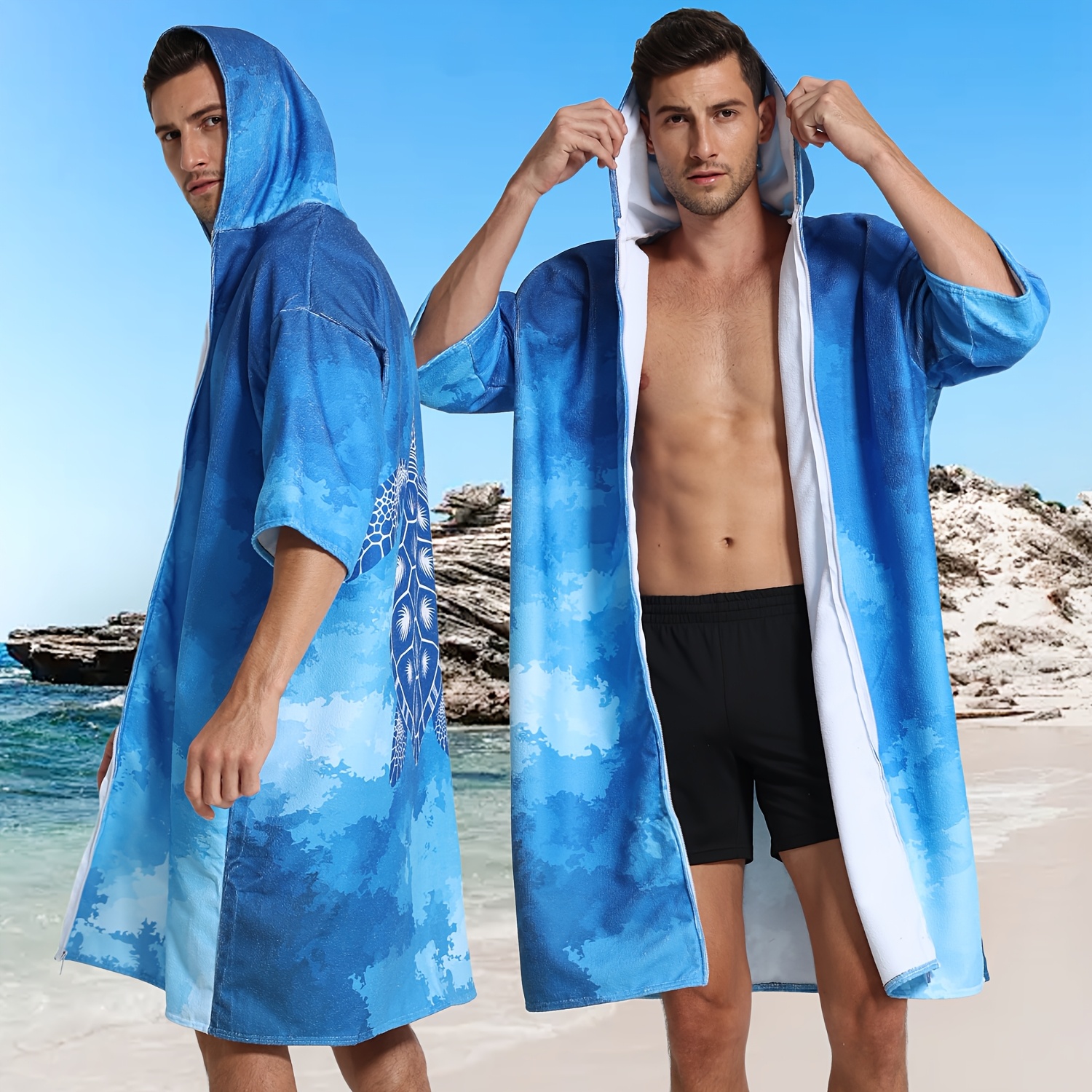 Terry Cloth Towel Texture Robe Ribbed Terry Bath Robe Cozy Earth