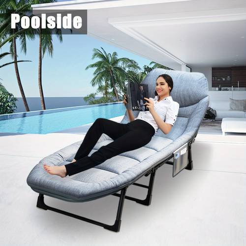 premium foldable camping cots for adults portable folding bed with 6 adjustable 550lbs heavy duty sleeping cot bed with mattress and pillow for camp office home nap