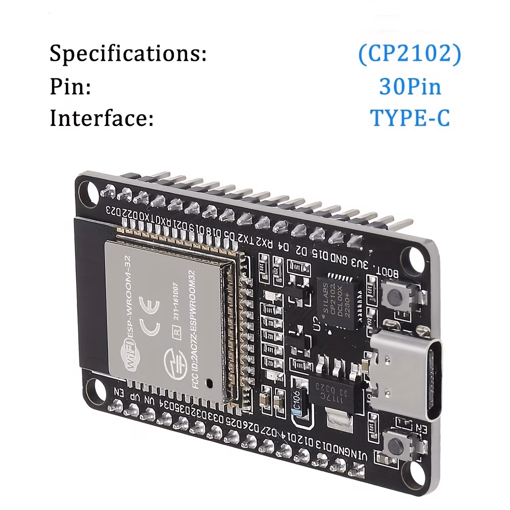 2 יחידות esp- -32 esp32/esp-32s לוח פיתוח - מיקרו-בקר דו-ליבה עם /bt/ble, ראש 30- , מודול דמוי מתאם , חיבור-והפעלה ל-iot, רובוטיקה, אוטומציה (תואם ל- /pc) פרטי מוצר 1