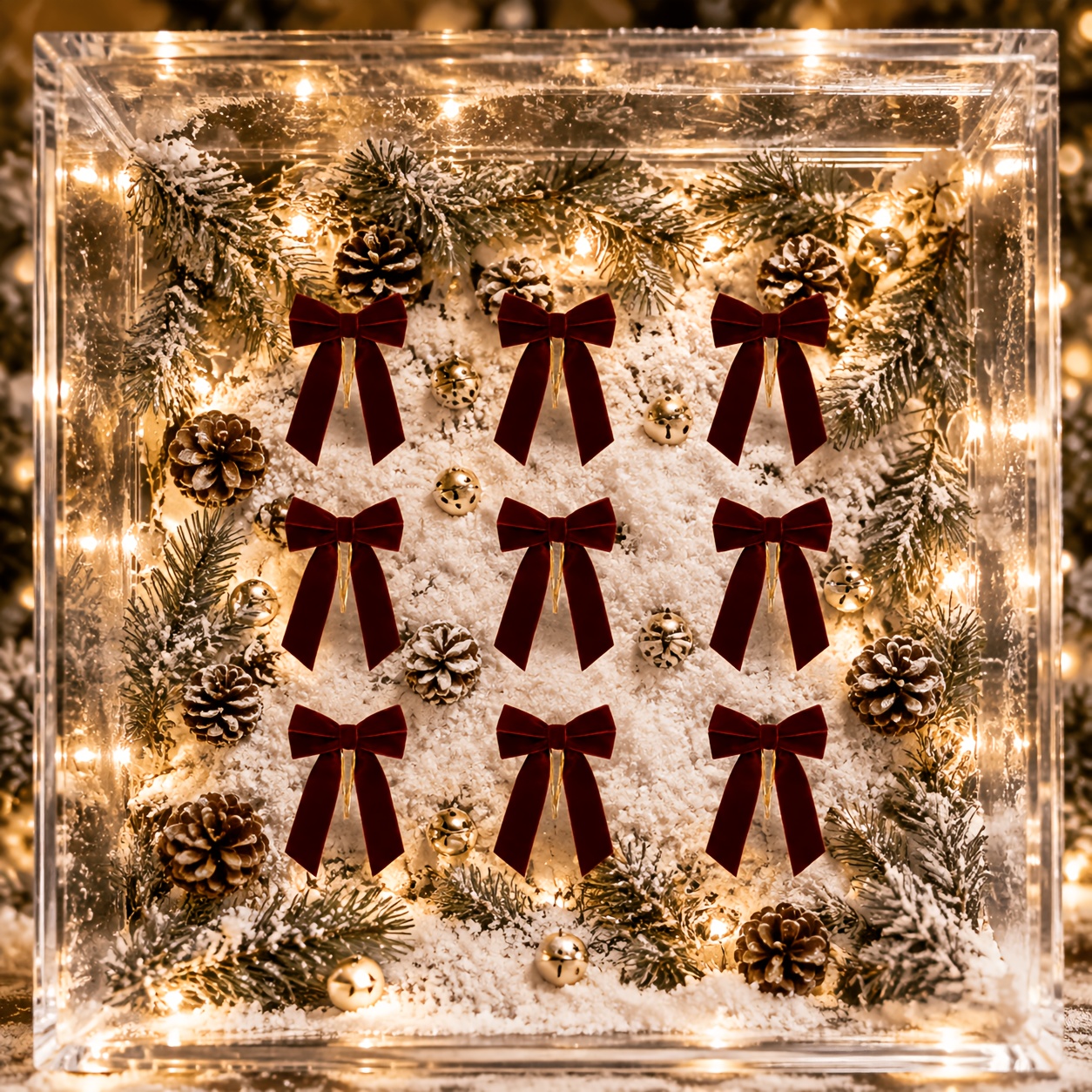 TEMU 12 pezzi di lussuosi fiocchi premium per albero di Natale, ornamenti decorativi da appendere, confezioni regalo per le feste natalizie, fiocchi