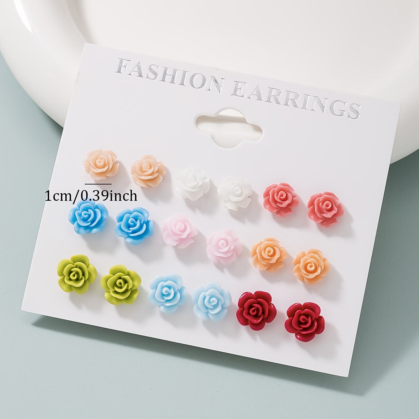 Resin Flower Earrings Set for Daily Wear