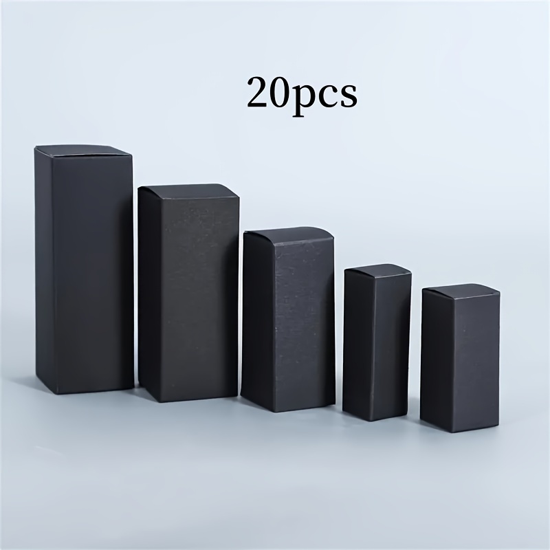 Gift For Her/him 20pcs Black Cardboard Box Storage Boxes Sample Gift Packaging Boxes Easy Foldable Party Birthday Event Universal Packaging Supplies, Christmas, Halloween
