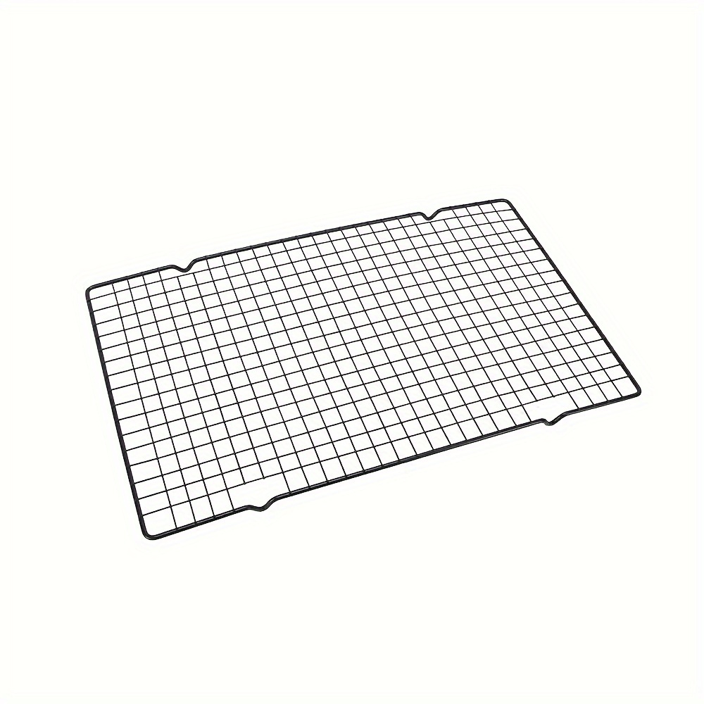 TEMU 1pc Baking Cake Cooling Rack Bread Cooling Rack Black Grill Net Home Air Drying Net For Baking, Baking Tools, Kitchen Gadget, Kitchen Accessory