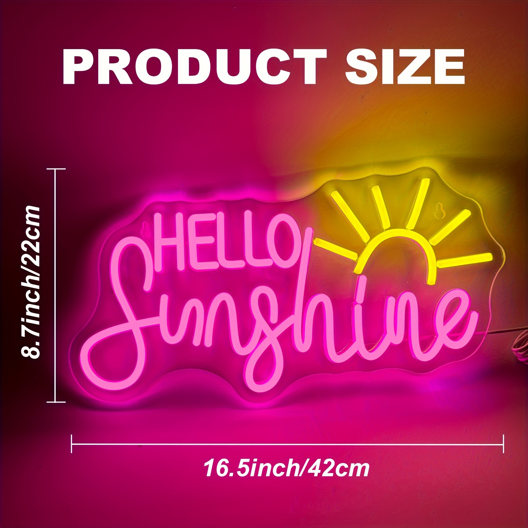 Hello sunshine on sale neon light