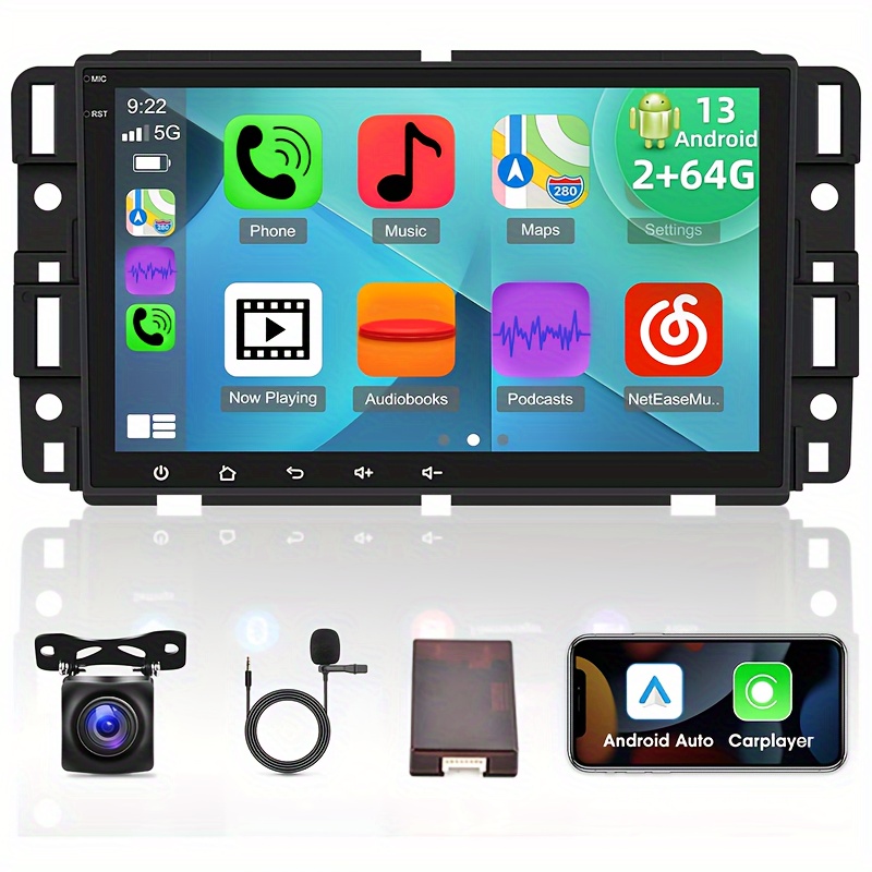 

[2g+64g] Android 13 Car Radio For For For For For , 8 Inch Touch Screen Stereo, Carplay/android Auto/hi-fi Audio/1080p/swc/wireless + Ahd Backup Camera & Microphone