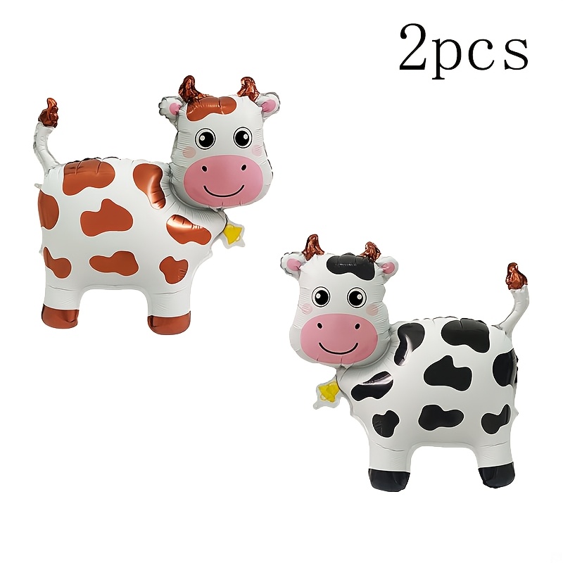 1/2/4/6pcs Three-dimensional Standing Cartoon Cow-shaped Balloons, Birthday Party Atmosphere Decorations, Gift Props, Indoor And Outdoor Room Decorations, For Halloween, Christmas