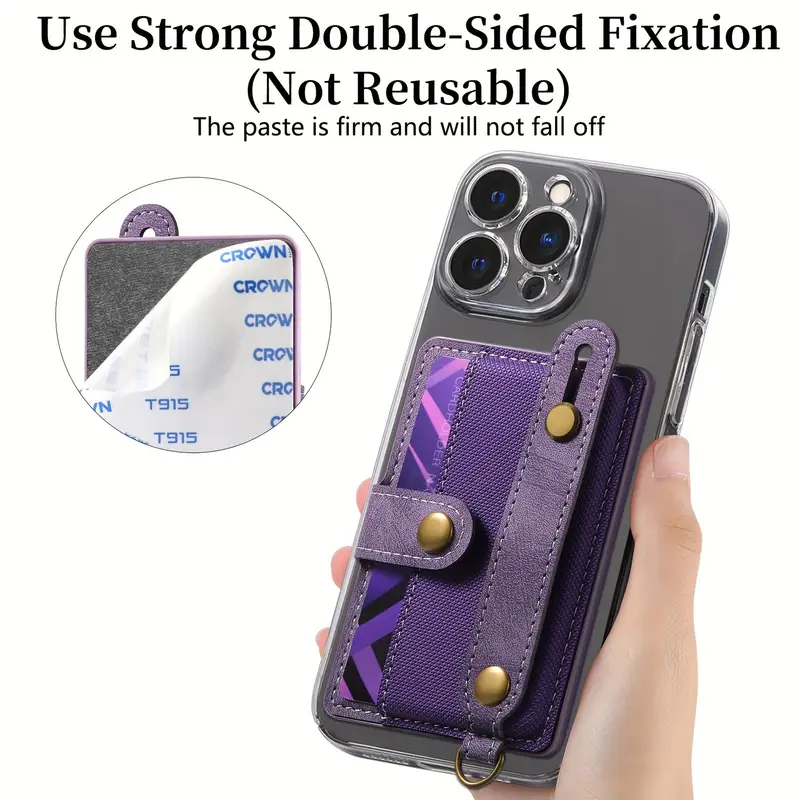 cell phone wallet stick credit card holder back phone - Temu cell phone wallet stick credit card holder back phone - Temu