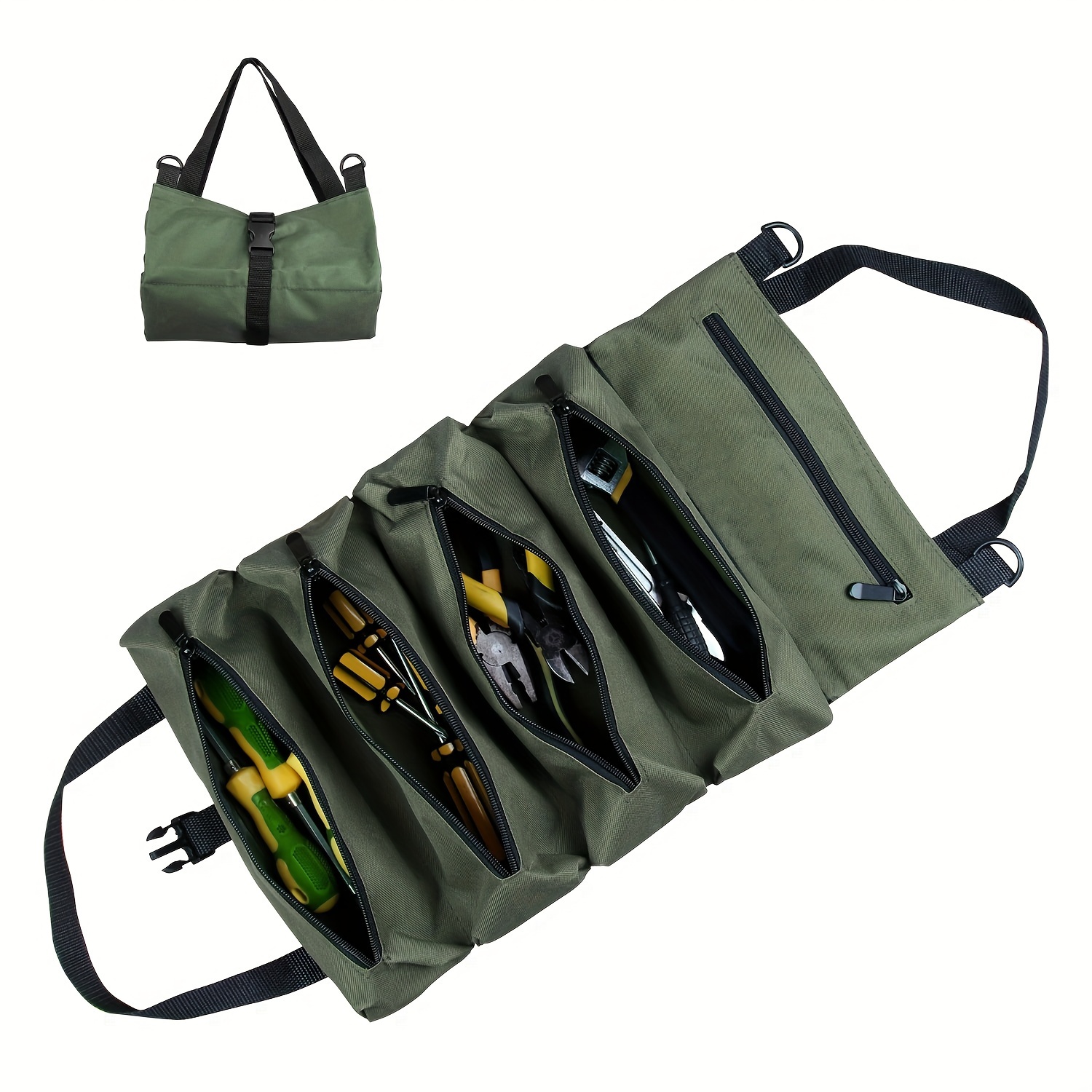 Multi Purpose Tool Roll up Bag, Heavy Duty Durable Easy Storage