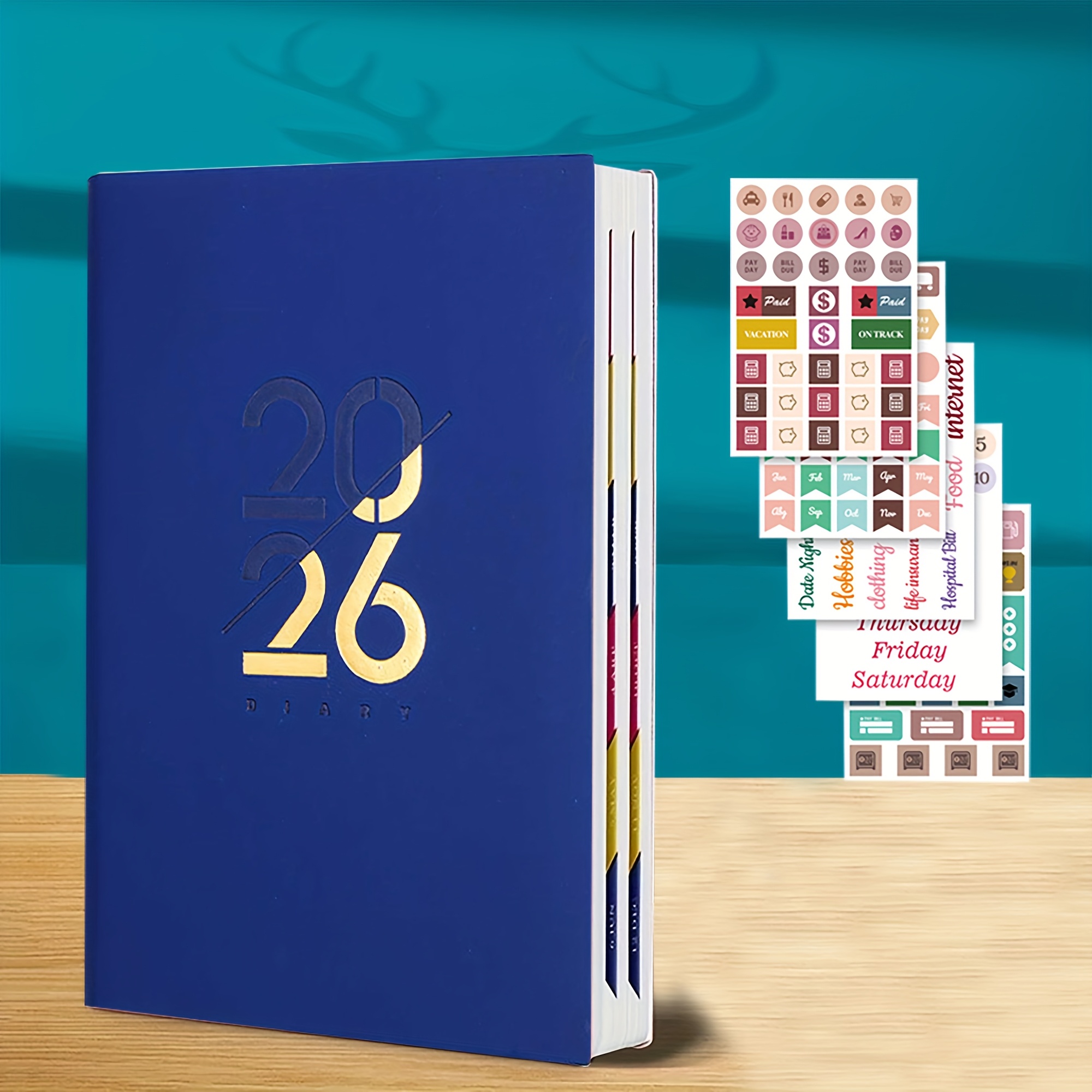 2026 english schedule book artificial leather hardcover - Temu